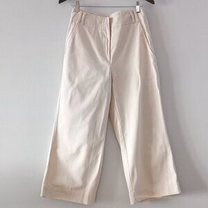 PROENZA SCHOULER WHITE LABEL cream cotton wide leg jeans